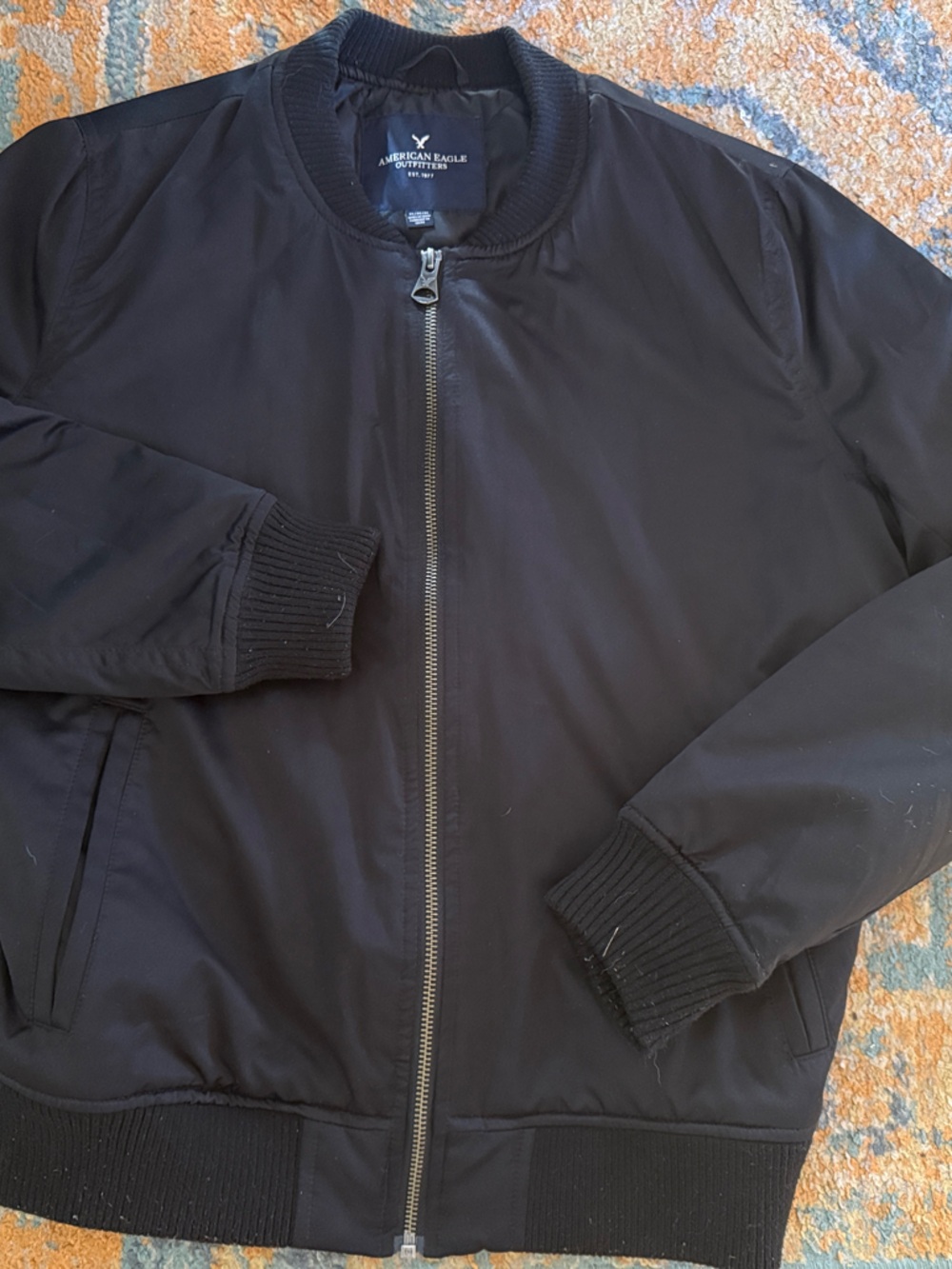 Men's Black Bomber Jacket - Unbranded